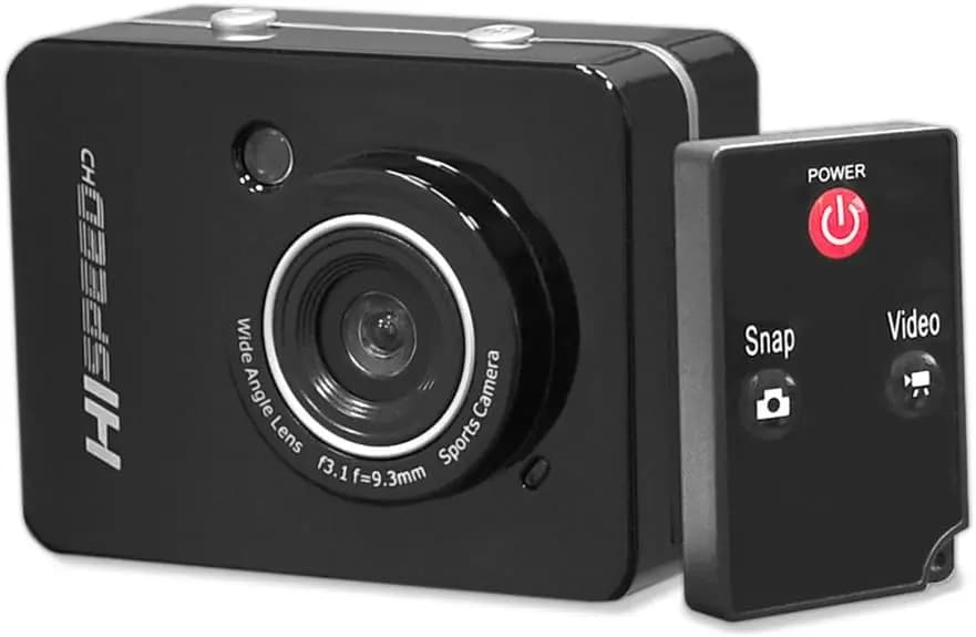 HD1080P Mini Sports Action Camera - 12MP Camcorder with 2.4" Touch Screen, USB, SD Card, HDMI, Battery, Waterproof Housing, USB Cable, Wireless Remote, Mounting Bracket (Black)