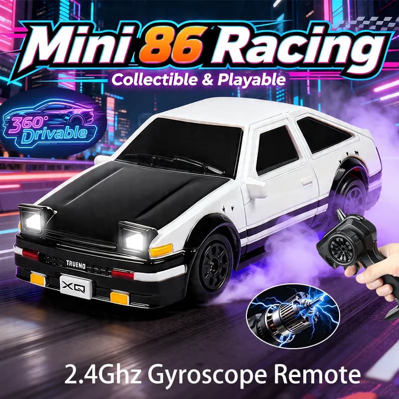 Auto RC Professionale 1:64 da Scrivania, Mini Drift ad Alta Velocità, Veicolo Telecomandato 2.4G, Regalo di Compleanno, Giocattolo da Corsa per Bambini a Proporzione Completa