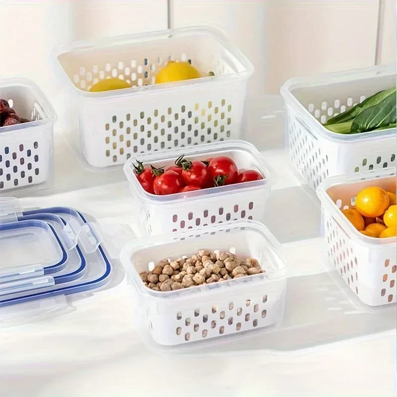 Contenitore per la conservazione degli alimenti da 4 pezzi/set, contenitori per la conservazione degli alimenti multifunzionali a prova di perdite per la cucina