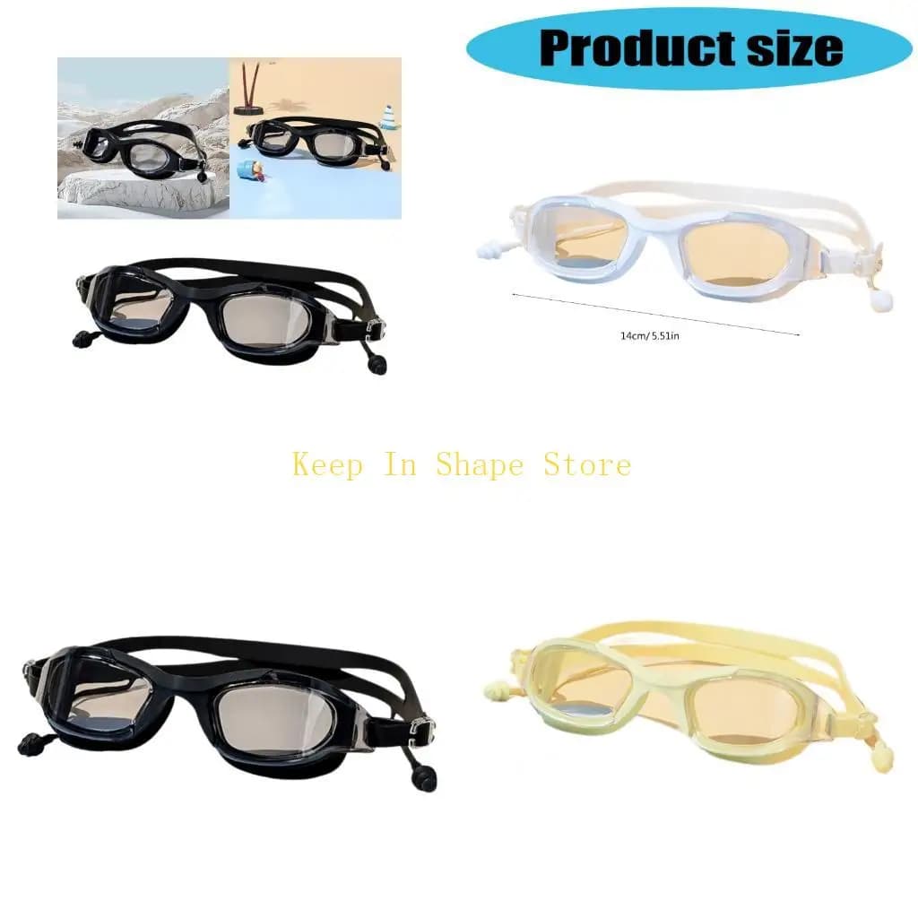 U1JC Leakproof Swimming Goggles for Women Man Adjustables Strap Swim Goggles Swimming Glasses With Ear Plugs Diving Goggles