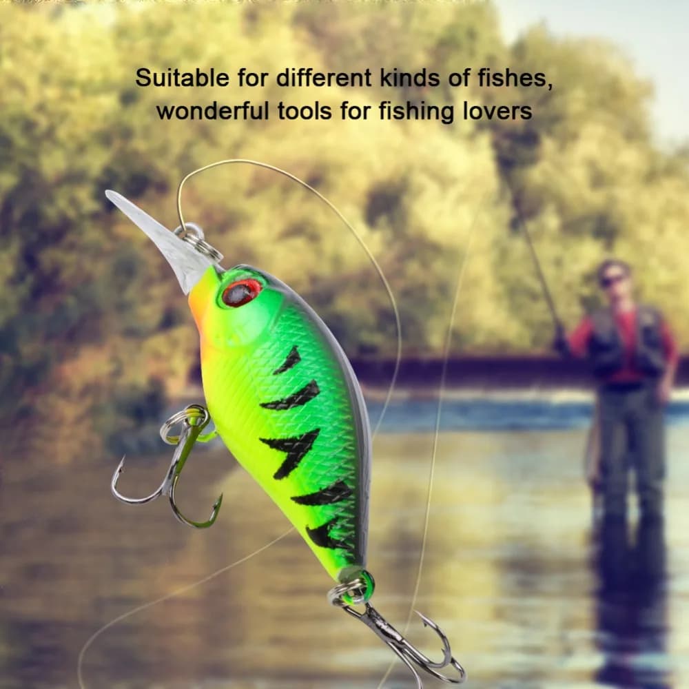 5PCS Durable ABS Topwater Fishing Lures with Hooks 4.5cm 5cm Artificial Hard Baits Lightweight Hard Baits Bass Fishing