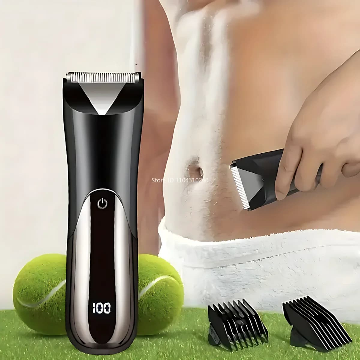 Trimmer Razor for Men Electric Barbary Baffo Basette Electric Razor USB Rechargeable Li-Ion Battery Display Body Hair Removal