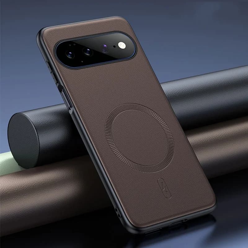 Magnetic Case For Google Pixel 11 Pro XL 10 9 8 10A 9A 8A Wireless Charging Luxury PU Leather Shockproof Business Soft Cover