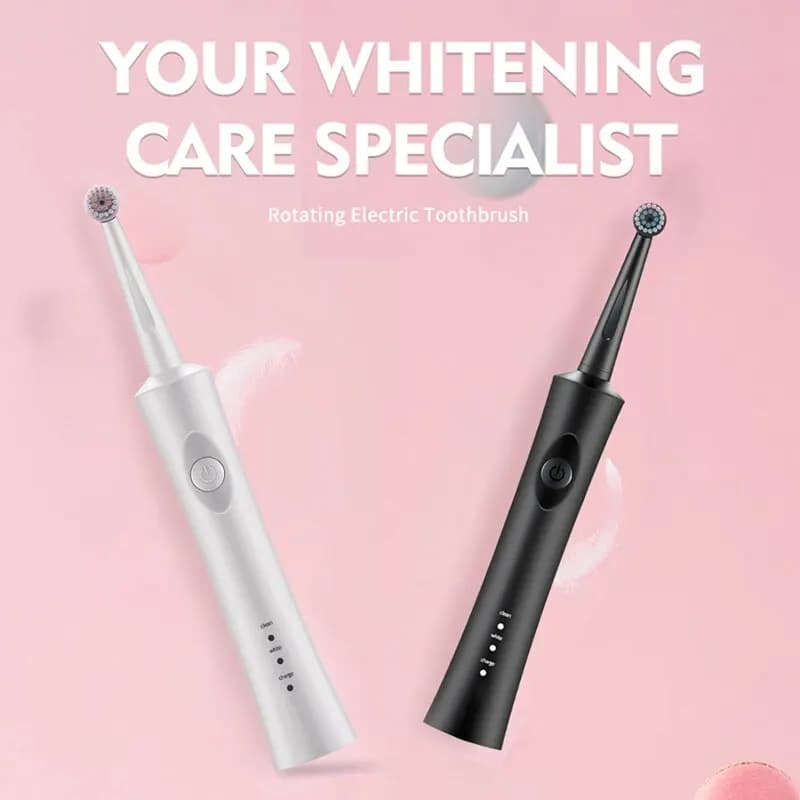 Jianpai 3D Round Head Hearing Rotating Electric Toothbrush for Adults, Sensitive Cleaning, Wireless Seat Charge