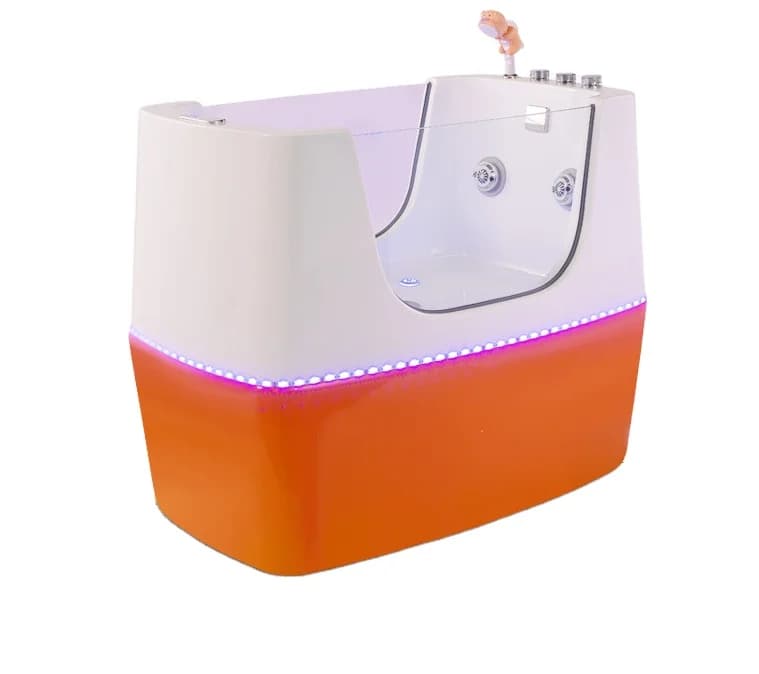 New Pet Bath Tub Model Acrylic Fiberglass Pet Grooming Tub For Pet Grooming Salon Dog Wash Station With Air Bubble