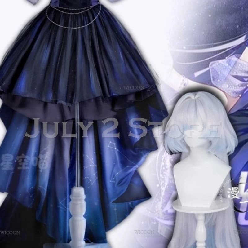 Costumi Completi e Set di Abbigliamento Cosplay Mornye di Wuthering Waves di July 2 Store /Fantasias, Vestito da Donna a Tema Starlight Solution H