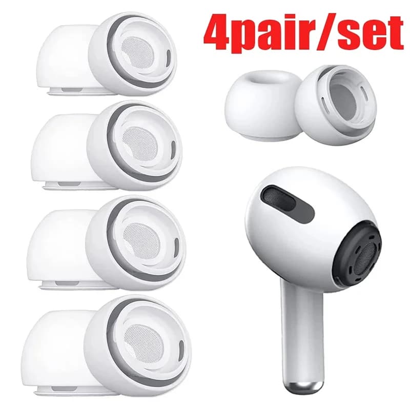 1/4 Paia di Punte Auricolari in Silicone per Apple AirPods Pro 1 2, Accessori Auricolari Antiscivolo di Ricambio, Tappi per Orecchie in Silicone Morbido