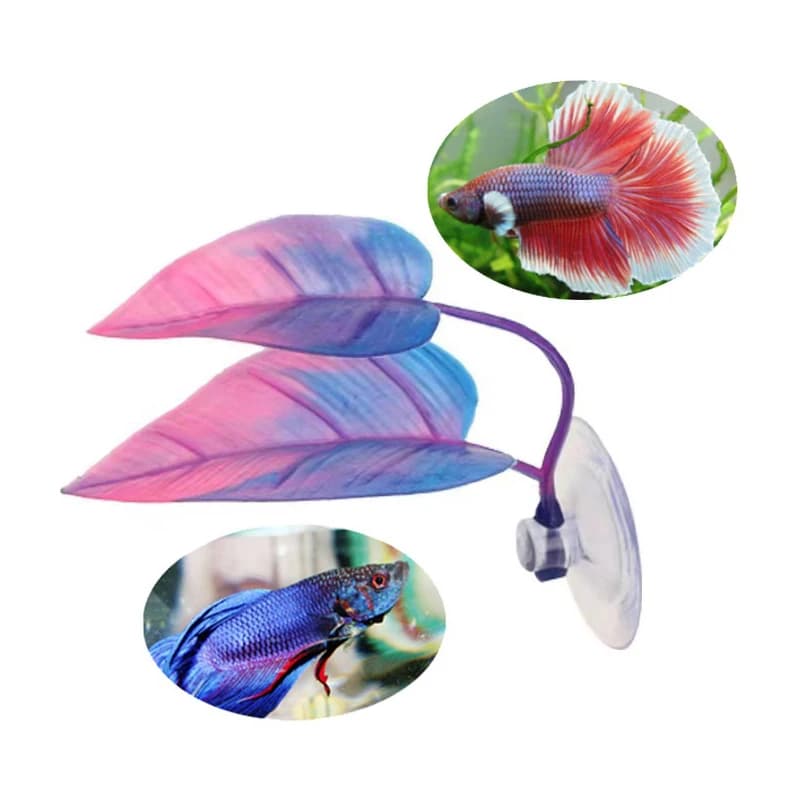 New 1/2Pcs Artificial Aquatic Plant Aquarium Landscaping, Artificial Betta Fish Leaves, Resting Leaves, Spawning Leaves