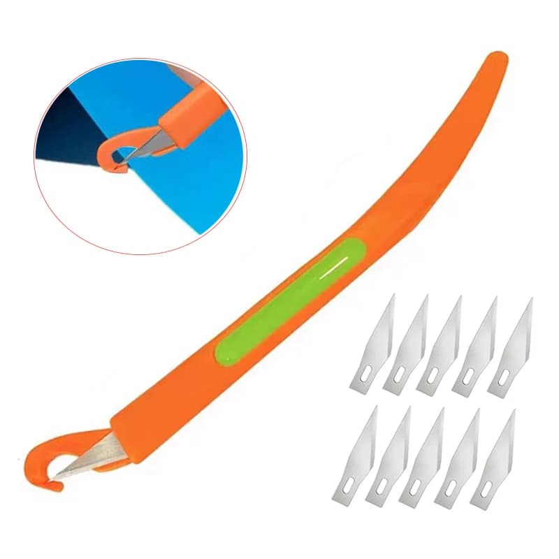 TOFAR Safety Craft Guard Cutter Coltello Vinile Car Wrap Pellicola di carbonio Pacchetto Carta da parati Strumento aperto Finestra Tinta Adesivo Decalcomania Strumento di taglio