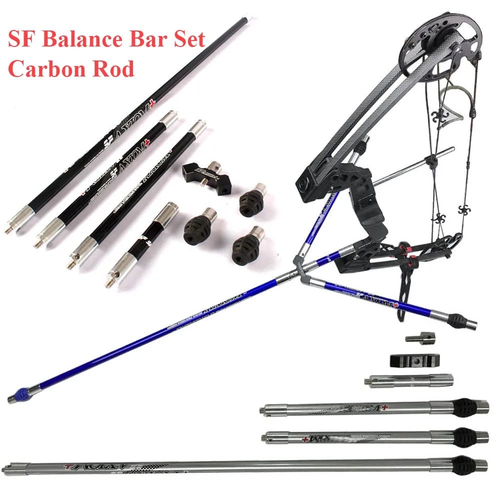 Arco Tiro con l'arco Sistema di stabilizzazione in carbonio Barra di equilibrio Arco ricurvo da caccia Tiro di mira Competizione Smorzamento Stabilizzare