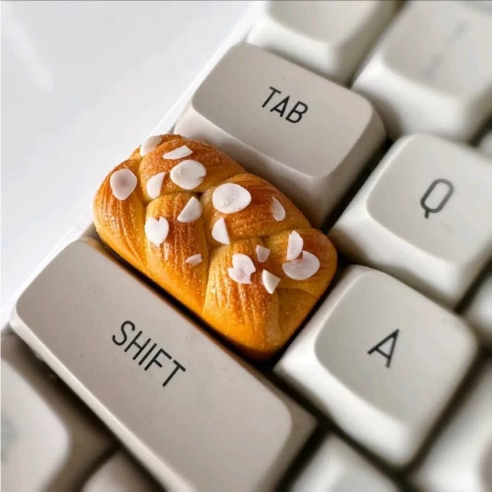 Copritasti per pane e pane tostato Gourmet 1.75u Resina ABS Accessori per giochi Copritasti Tastiera meccanica Ergonomia Regalo per il corpo dell'asse trasversale
