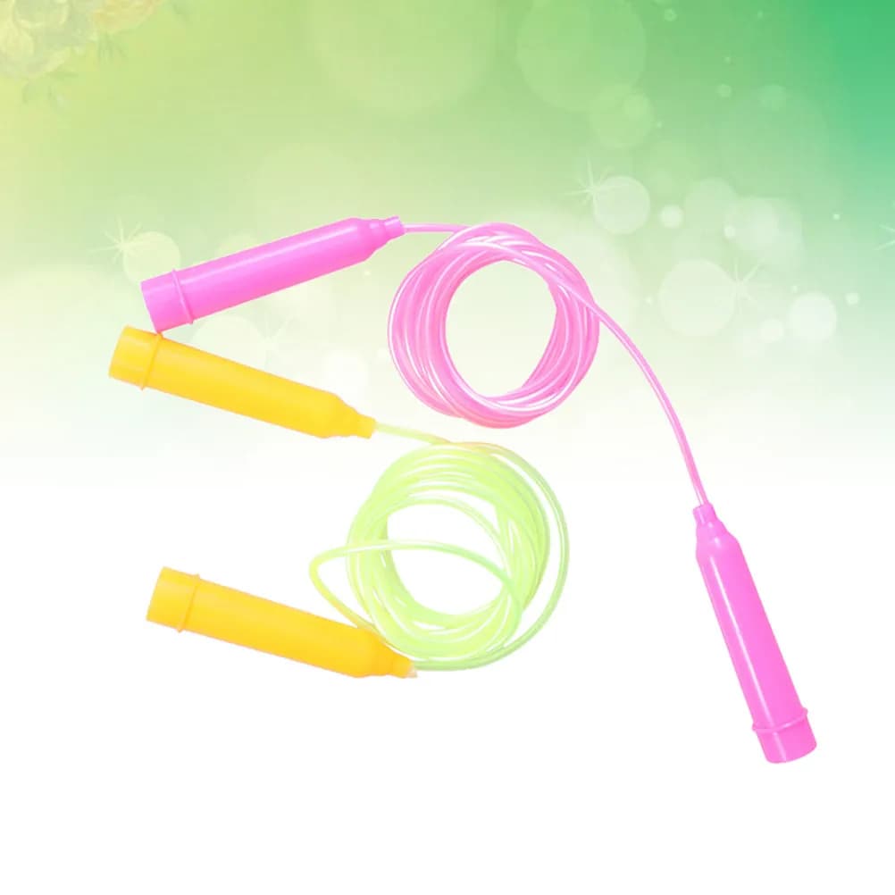 Corda per saltare premium con nucleo in acciaio e rivestimento in PVC, 2 pezzi, con maniglie ergonomiche antiscivolo per l'asilo e la scuola primaria