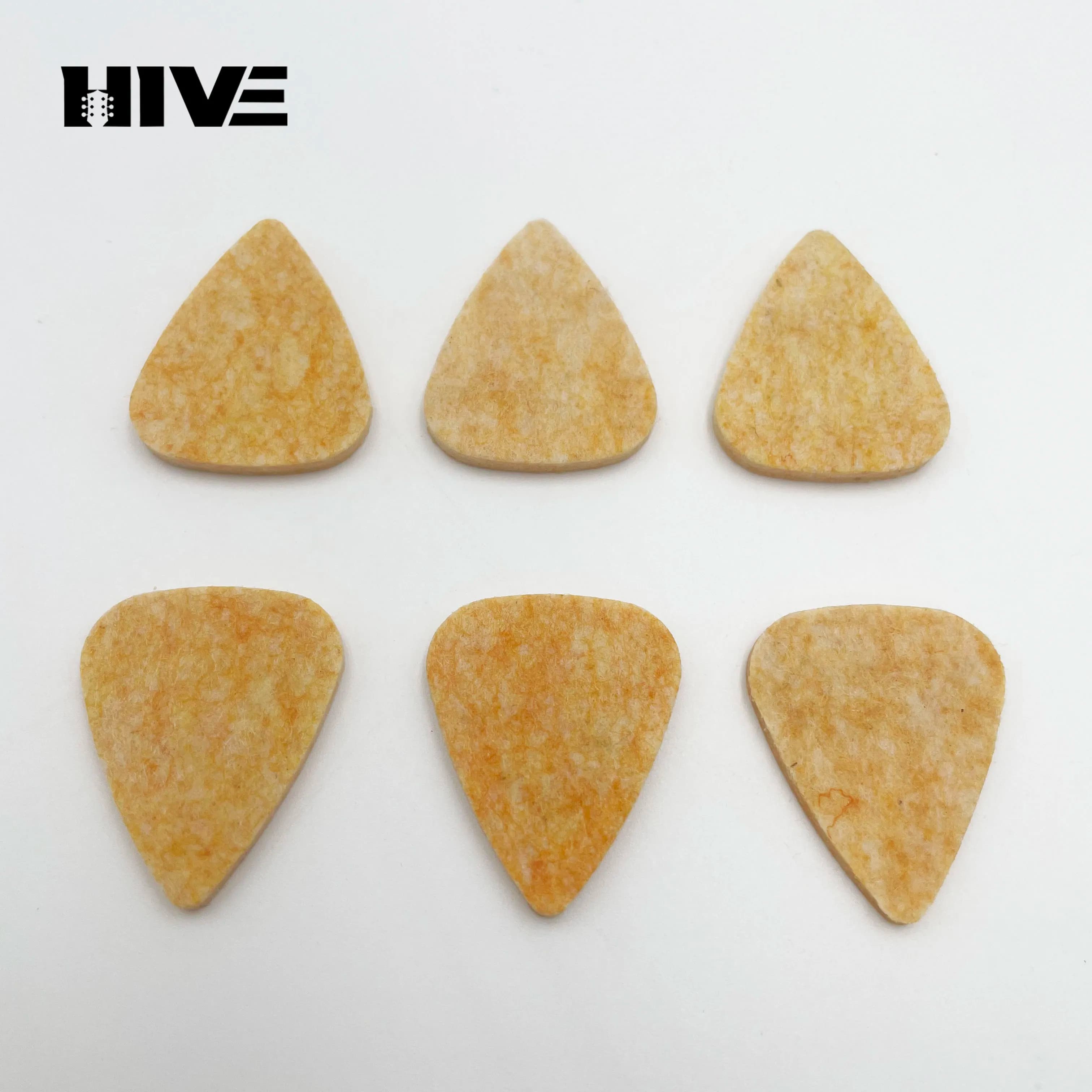 6Pcs Wool Felt 2.6MM Guitar Picks Soft Anti-slip Ukulele Plectrum Warm Tone Fingerstyle Pick String Classical Guitar Plectrum