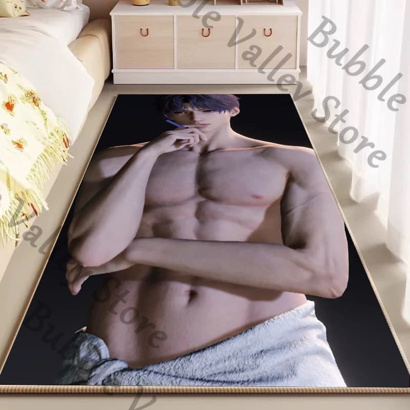 Anime Love and Deepspace Rafayel Cosplay Tappeto Cartoon Tappeto Footcloth Muscolo addominale Pad Addensato Tappetino Yoga Coperta Regalo