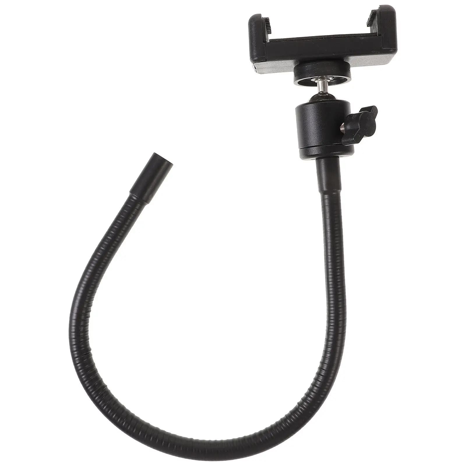 1Set Lightweight Smartphone Tripod Mount Adapter with Bendable Hose Universal Clamp Ball Head for Travel Vlogging Social Media