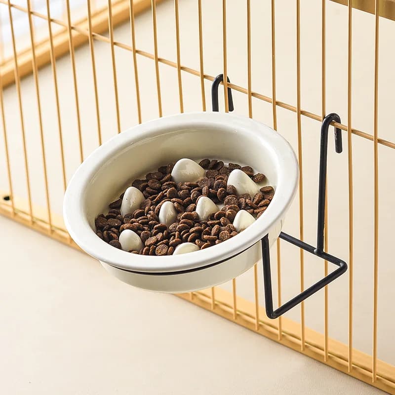 Ciotola per cani Cerc, ciotola per alimentazione lenta, ciotola per cibo per animali domestici, supporto in ferro con gancio, accessori per alimenti per cani e animali domestici