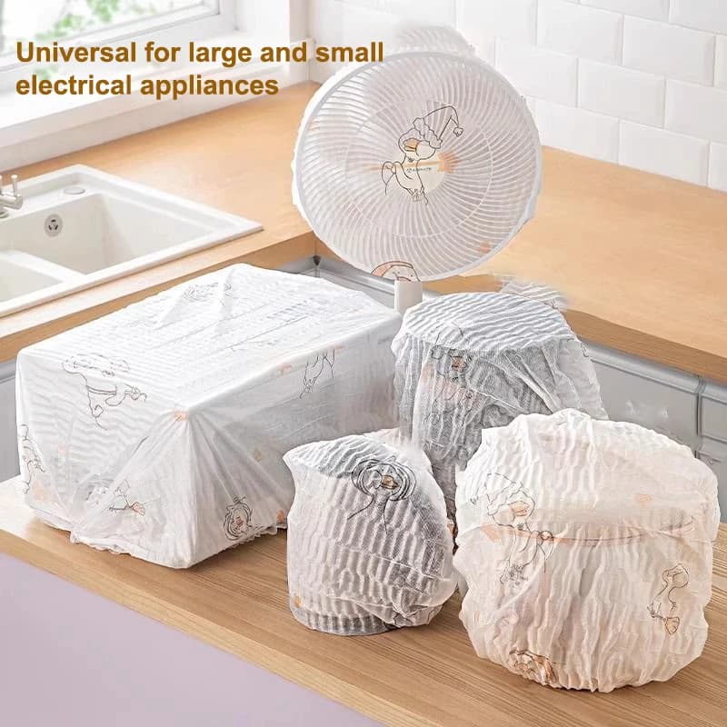 Coperture Protettive Multifunzione Monouso per Elettrodomestici, Coperture Riutilizzabili in Tessuto Non Tessuto per Ventilatori Elettrici, Coperture Elastiche Antipolvere per Uso Domestico