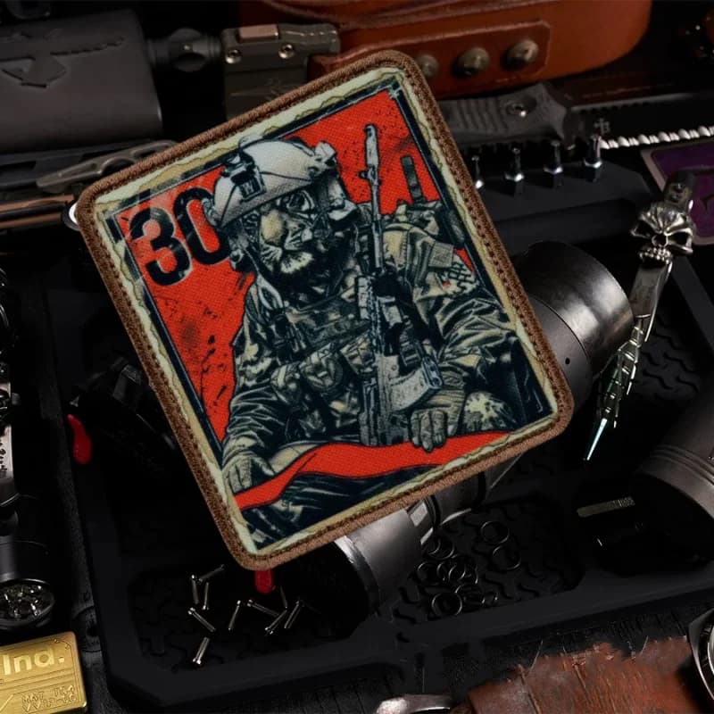 Tattico Tigre Guerriero Stampato Patch Tattica Gancio e Anello Emblema Distintivo Morale Militare Bracciale Chevron Vestiti Zaino Adesivi