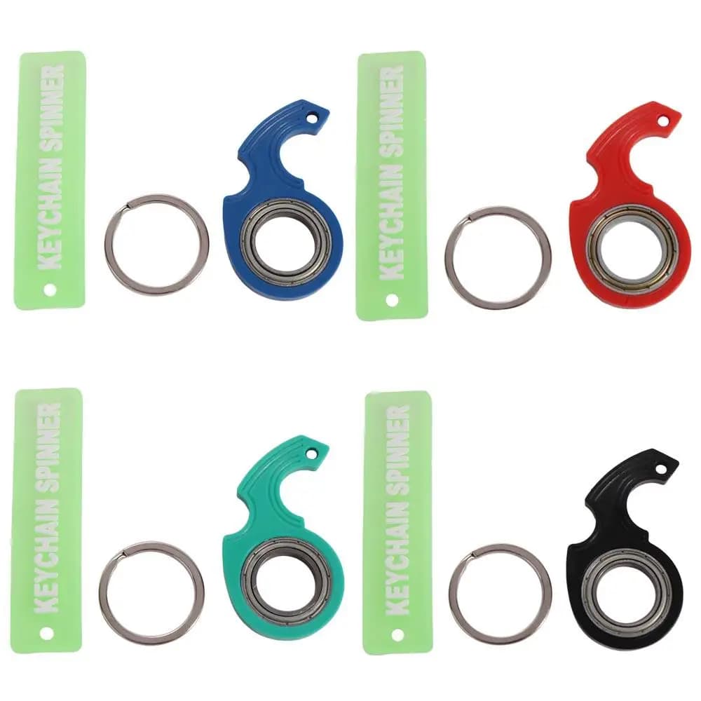 Allevia la noia Ruota la punta delle dita Portachiavi Luce luminosa Trendy Fidget Spinner Portachiavi Leggero Anti-ansia