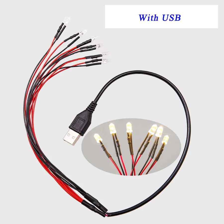 Con USB Perline Led In Miniatura Piccola Luce Notturna/Lampadina Materiali Illuminazione Interna Casa Delle Bambole Layout Scena Diorama Kit 1Pc