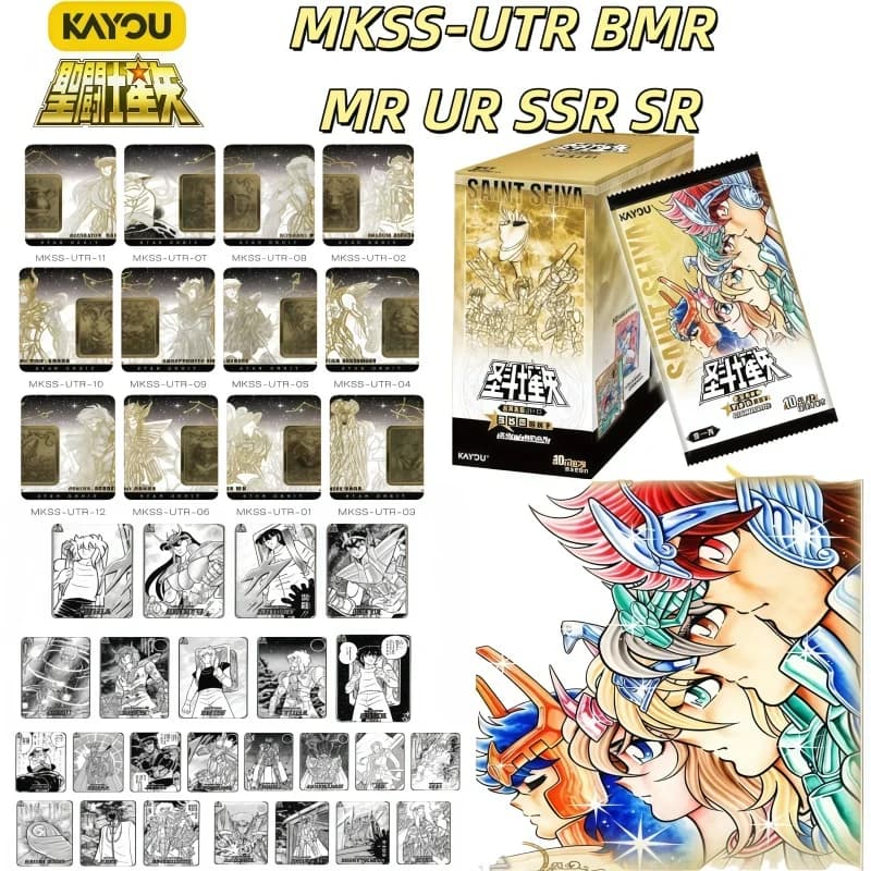 KAYOU Saint Seiya Card Versione Manga Cavaliere dello Zodiaco UTR BMR MR UR SSR SR Carta Singola Set Regalo Giocattolo