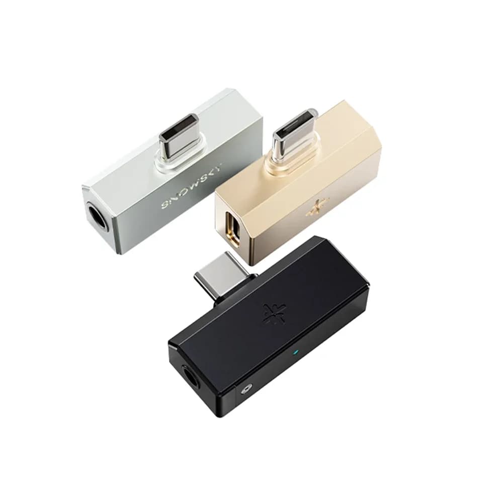 FiiO Snowsky Tiny DAC Headphone Amplifier USB DAC with 3.5/4.4mm/Type-C PEQ Tuning 384kHz/DSD256 Support In-Line Control