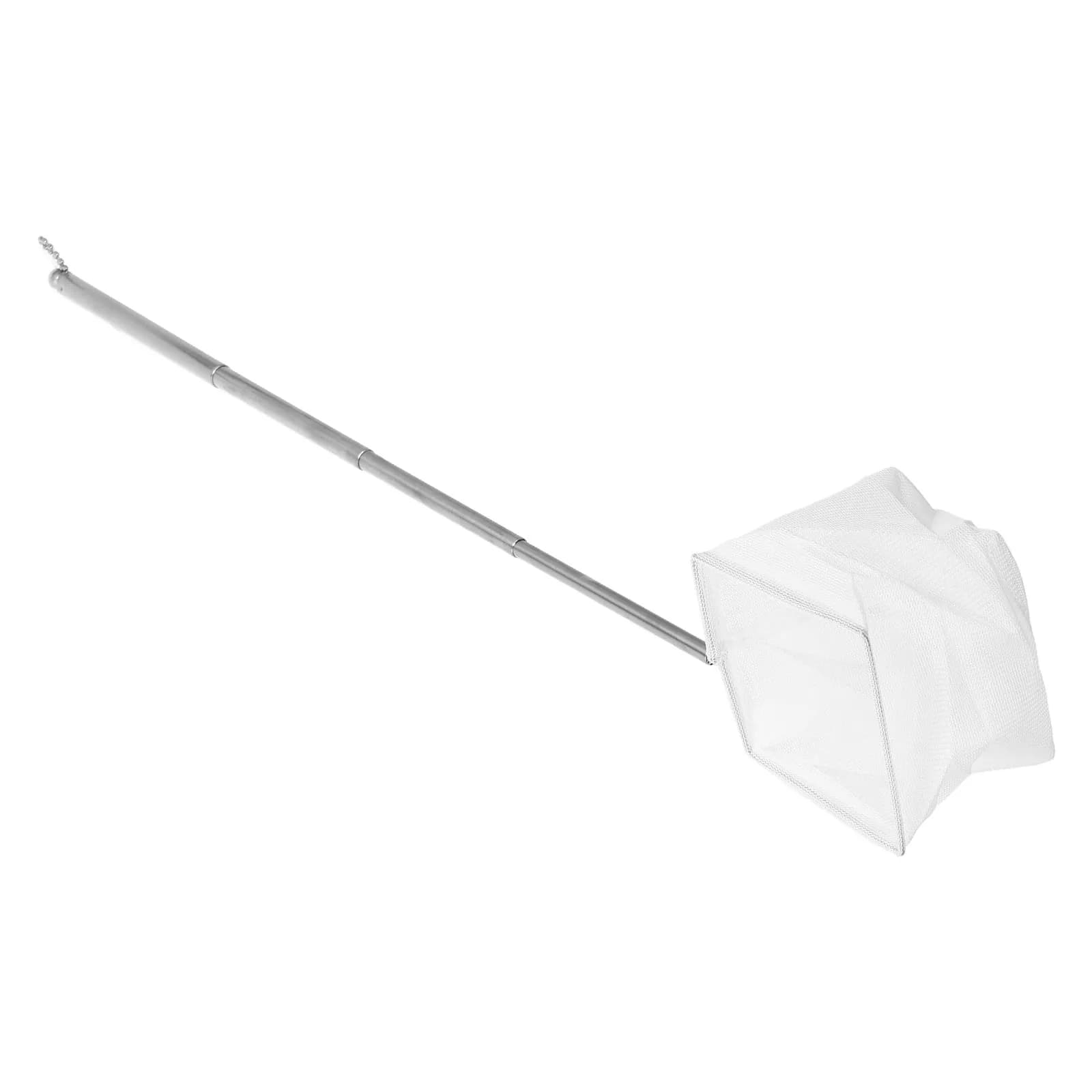 Rete da pesca telescopica portatile con manico in acciaio inossidabile estensibile per acqua dolce, acqua salata, laghetto, acquario, pesci di piccole dimensioni
