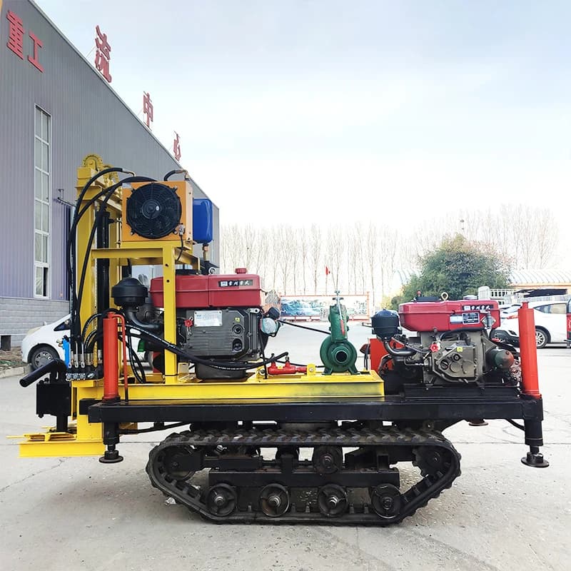 Impianto di perforazione per pozzi d'acqua di precisione diesel da 150 m con trapano mobile portatile personalizzato da 25 HP