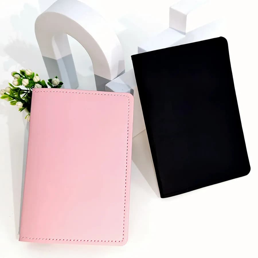 2 pezzi/set custodia per passaporto in tinta unita porta carte portafoglio accessori da viaggio leggeri alla moda per coppie di volo