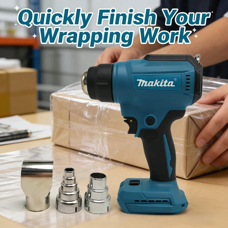 Makita 18V Cordless Heat Gun with LED Display - 550°C Adjustable Temperature Hot Air Blower for Soldering & DIY(tool only)