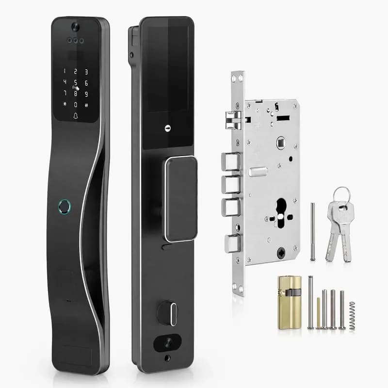 Tuya WIFI Facial Recognition Password Electronic Lock CNC Fingerprint Unlocking Remote Control Door Lock Motion