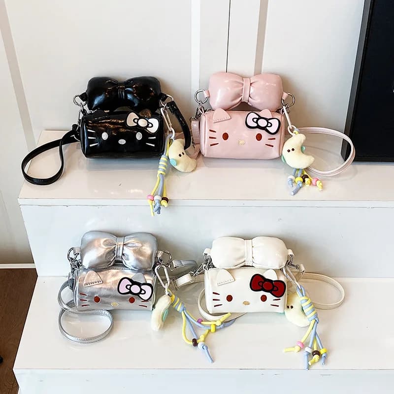 Sanrio Hello Kitty Shoulder Bag, Mini Women's Bag with Motivo Cartoon, Fashion Organizer for Girls