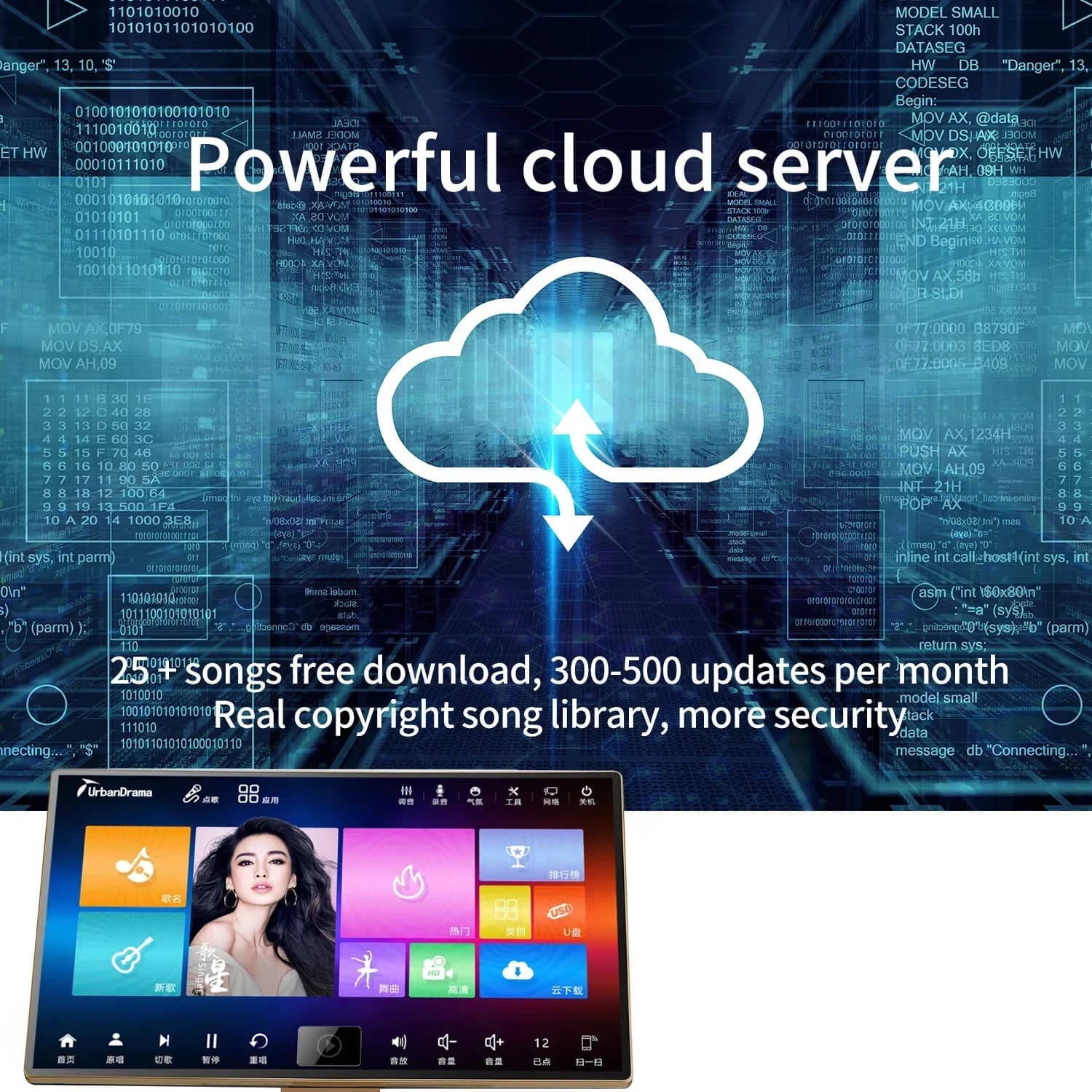 Macchina per Karaoke 2025 con Schermo Touch, Lettore Professionale 6T con Microfono Wireless, Cloud Gratuito per YouTube, KTV Domestico