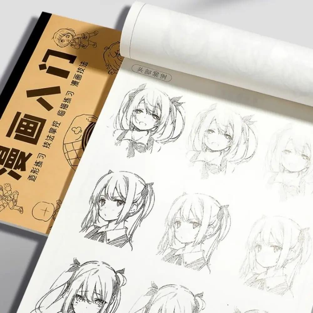 Comics Girl Boy Anime Hand Drawn Book Novice Zero Basic Tracing Manga Sketching Tutorial Drawing Practice Comics Line Draft Book