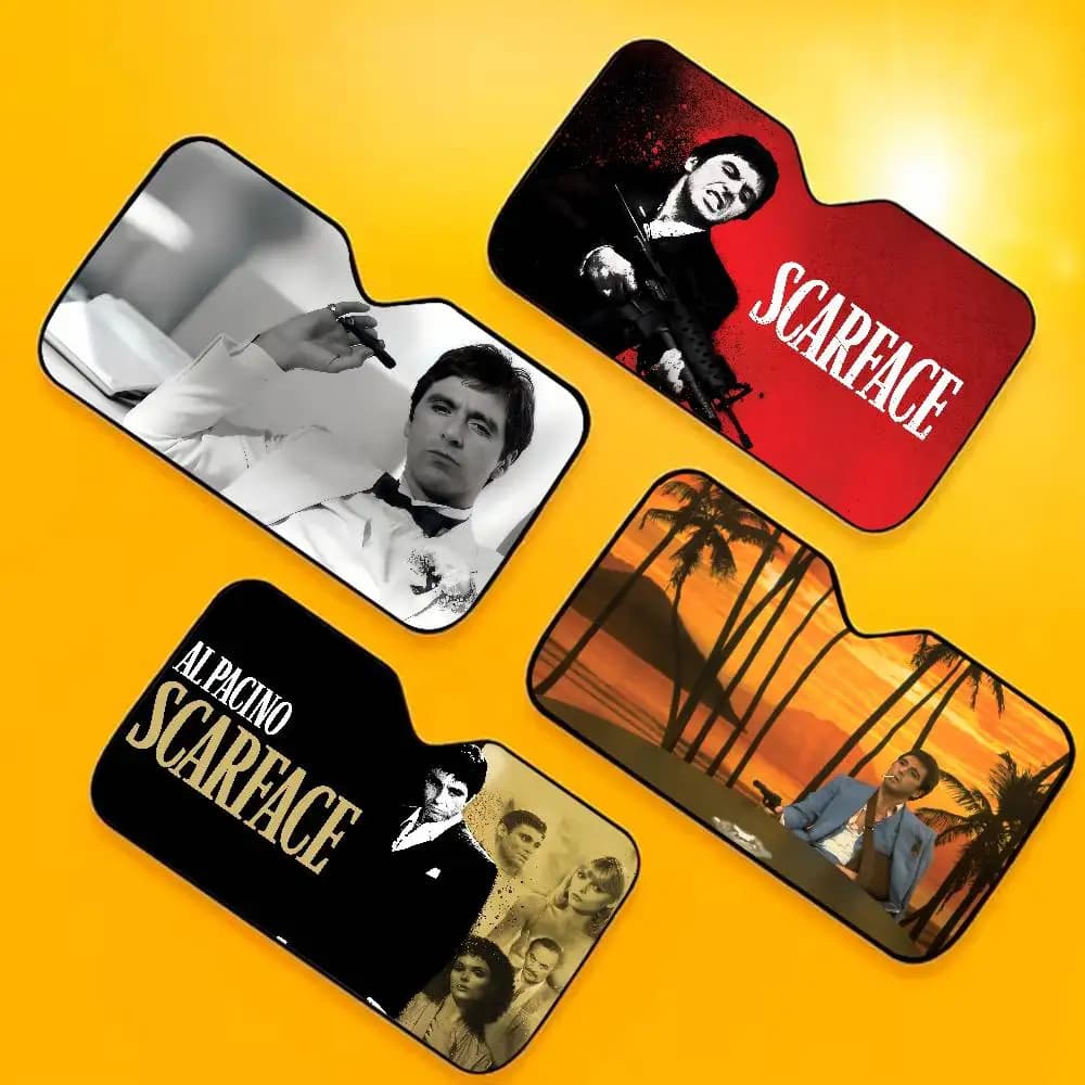 Classic Movie S-Scarfaces Windshield Sunshade Windscreen Cover Sun Shade Auto Sun Visor Car-covers Car Solar Protection