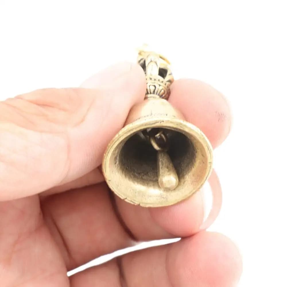 Solid Delicate Home Decoration Tibetan Bronze Die-casting For Decoration Brass Bell Demon Subduing Bell Wind Bell Car Pendant