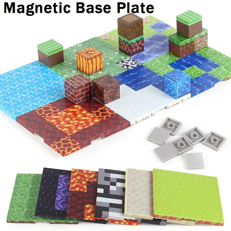 Nuovo set di blocchi magnetici con piastre di base, giocattoli educativi a puzzle per bambini, forme assortite, giocattoli STEM per bambini