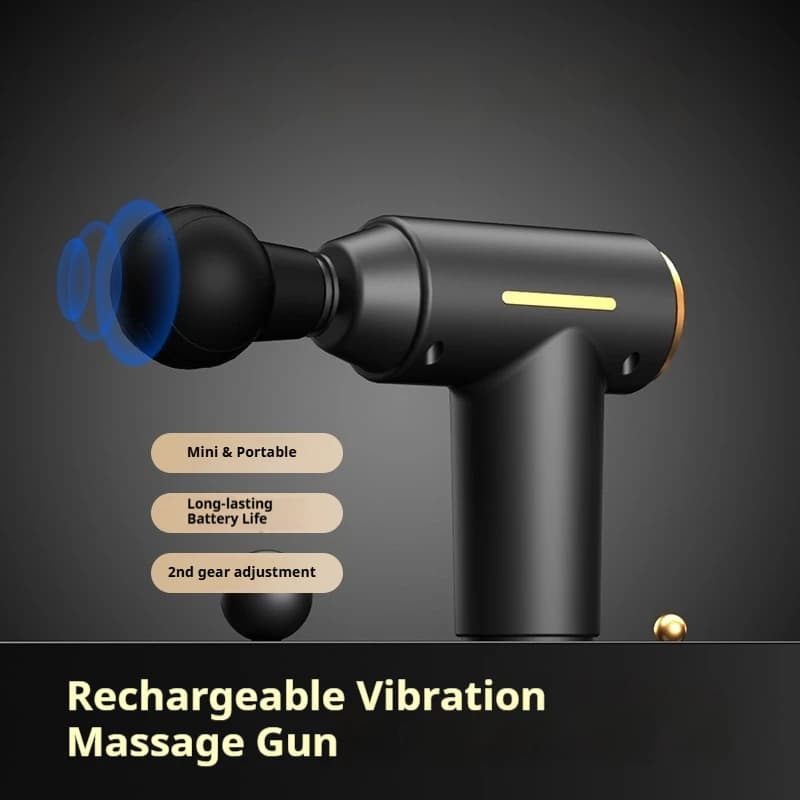 Pistola Massaggiante a Vibrazione Ricaricabile Portatile per Tutto il Corpo e Collo, Massaggiatore Muscolare per Fitness e Relax Quotidiano