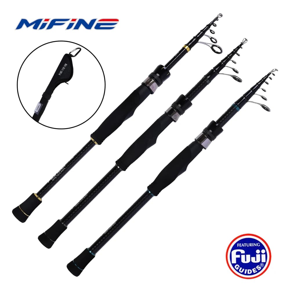 MIFINE PIONEER MINI canna da pesca telescopica per basso canne da spinning ultraleggere in fibra di carbonio 24T CW 1-10g 4-17g 6-28g punta tubolare veloce