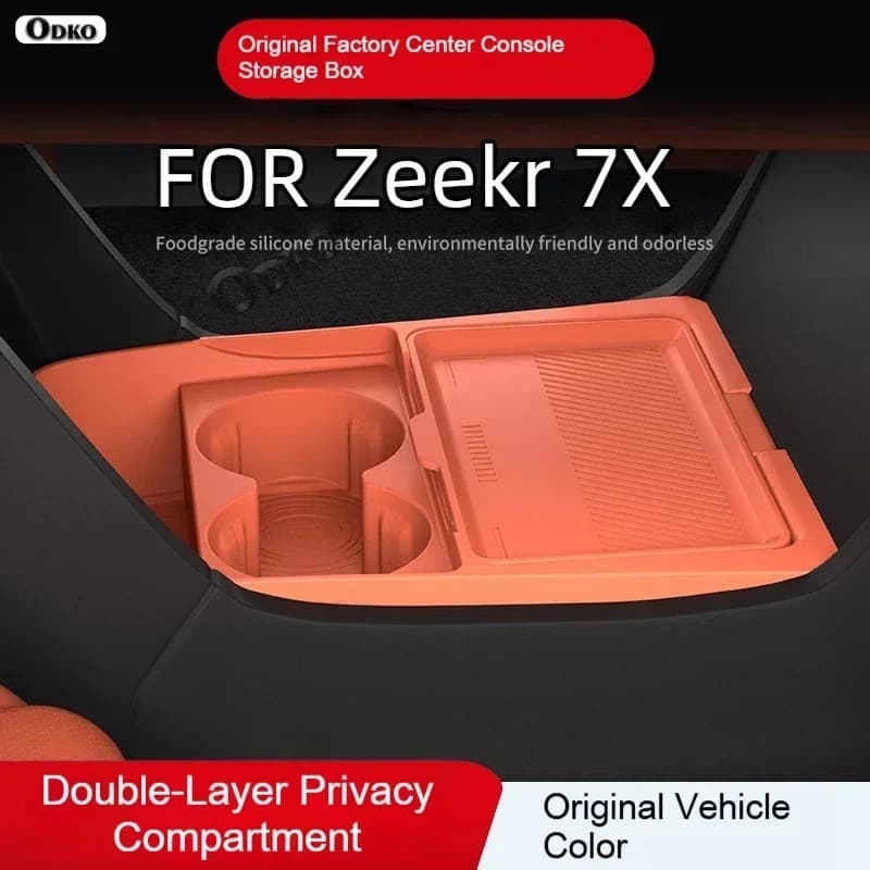 Scatola di immagazzinaggio in silicone 2026 PER Zeekr 7X Modifica console centrale Pad antiscivolo Accessori Decorazione organizzatore