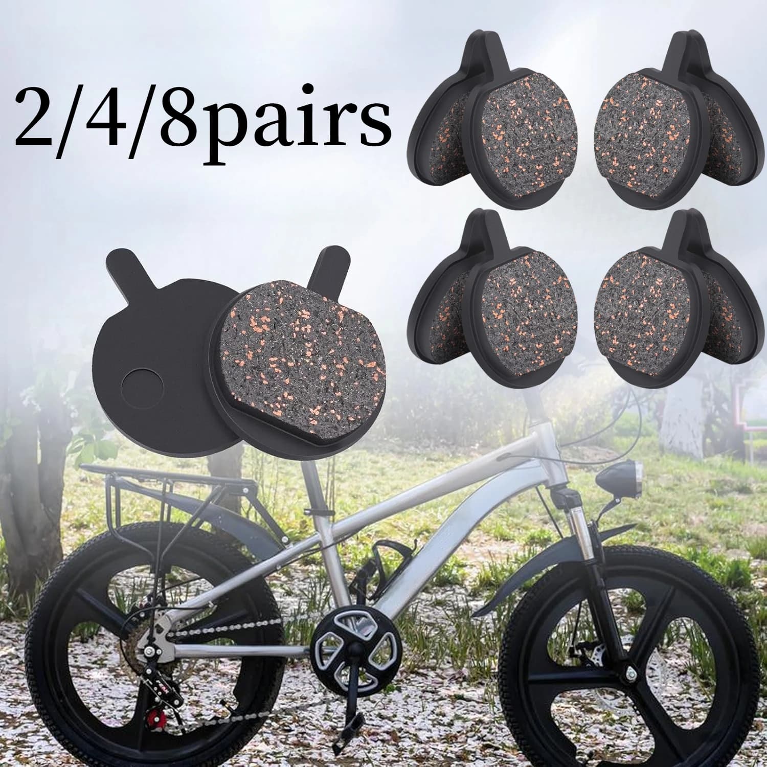 2/4/8 Paia di Pastiglie Freno per Bicicletta 11A, Pastiglie Freno a Disco Semi-Metalliche per M188 M208 M288 M308 M318 B777 YE880 YE113