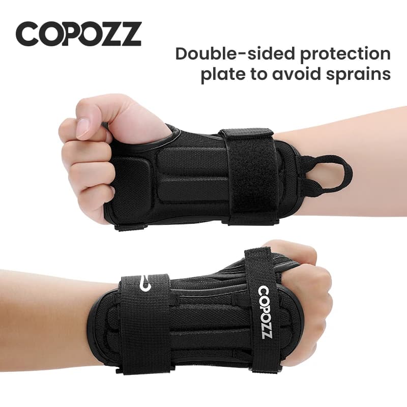COPOZZ 1 paio di pattinaggio a rotelle supporto per il polso palestra sci protezione per il polso pattinaggio mano snowboard protezione protezione per le mani uomo donna bambino