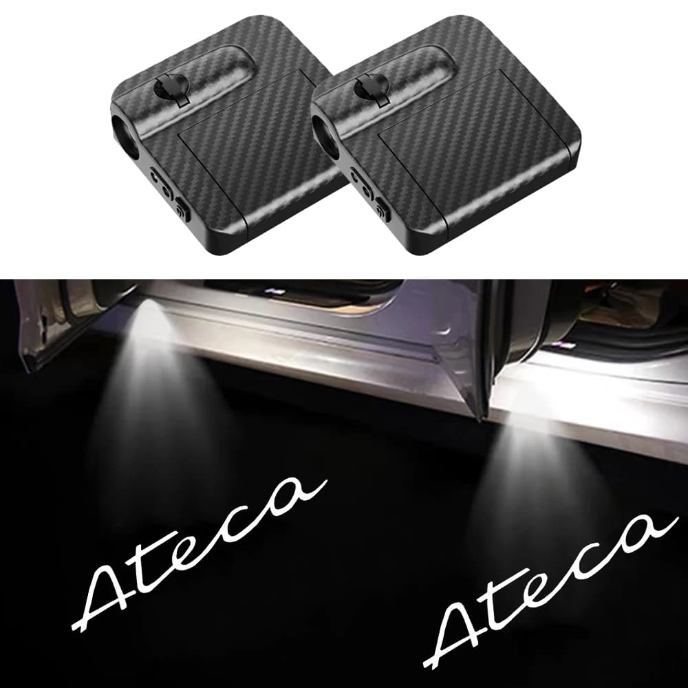 Car Door Logo Led Welcome Night Light Wireless Projection Laser Lamp DC 5V Projector Lights for Seat Ateca Car Accessories