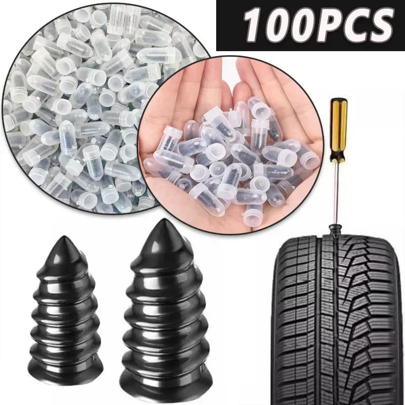 1-500Pcs Car Tyre Repair Rubber Nail Set Car Motorcycle Tyre Repair Nails Truck Scooter Bike Tire Puncture Repair Tool
