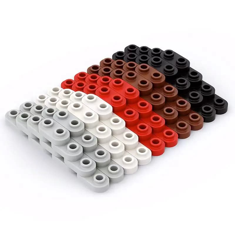 200 pz MOC Parti di Mattoni 35480 piastra rotonda 1x2 con borchie aperte compatibile Building Block particelle fai da te Assmble Kid