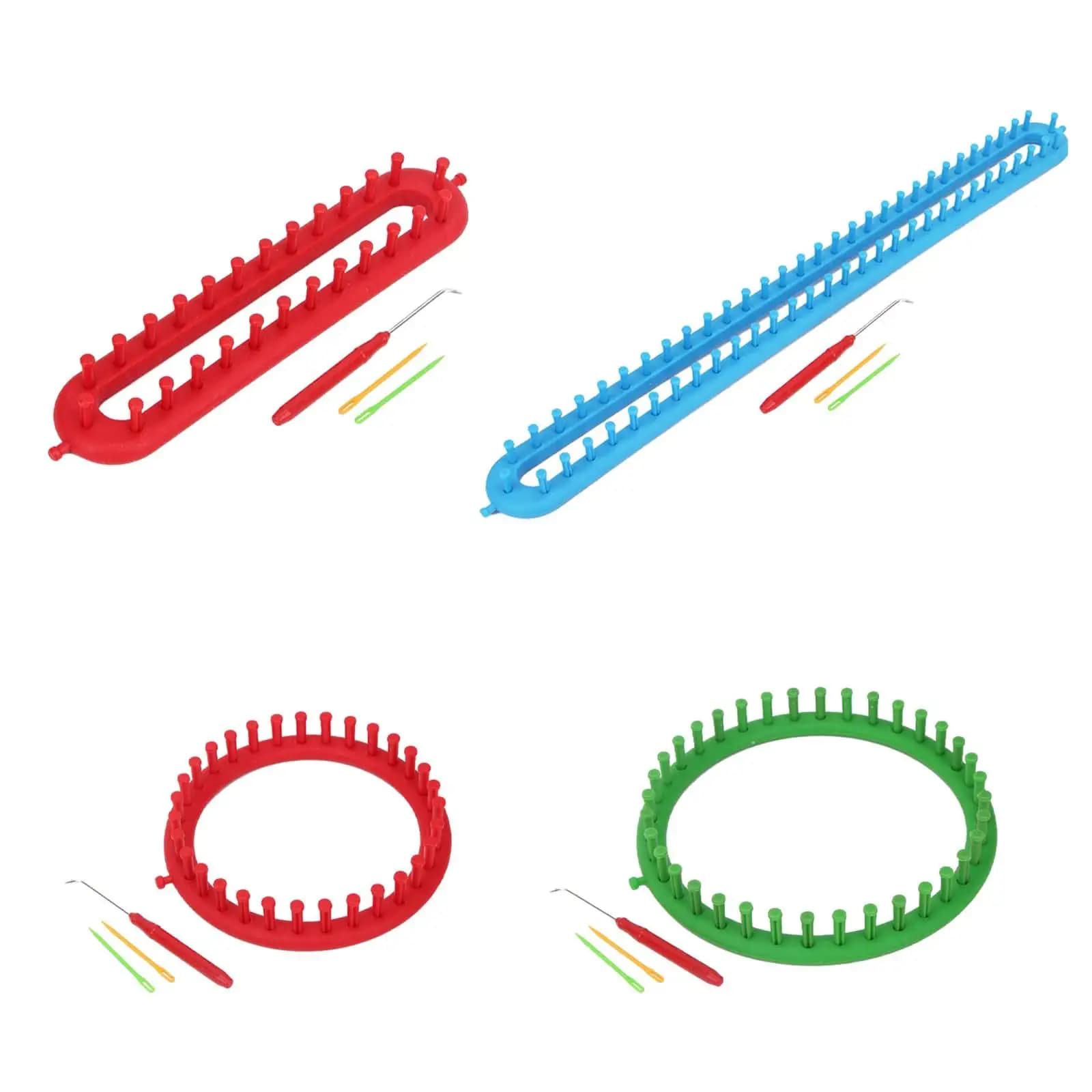 Knitting Loom Set Practical Multipurpose Lightweight Reusable Weaving Loom for Scarfs Hats Sewing Accessories Shawl DIY Craft