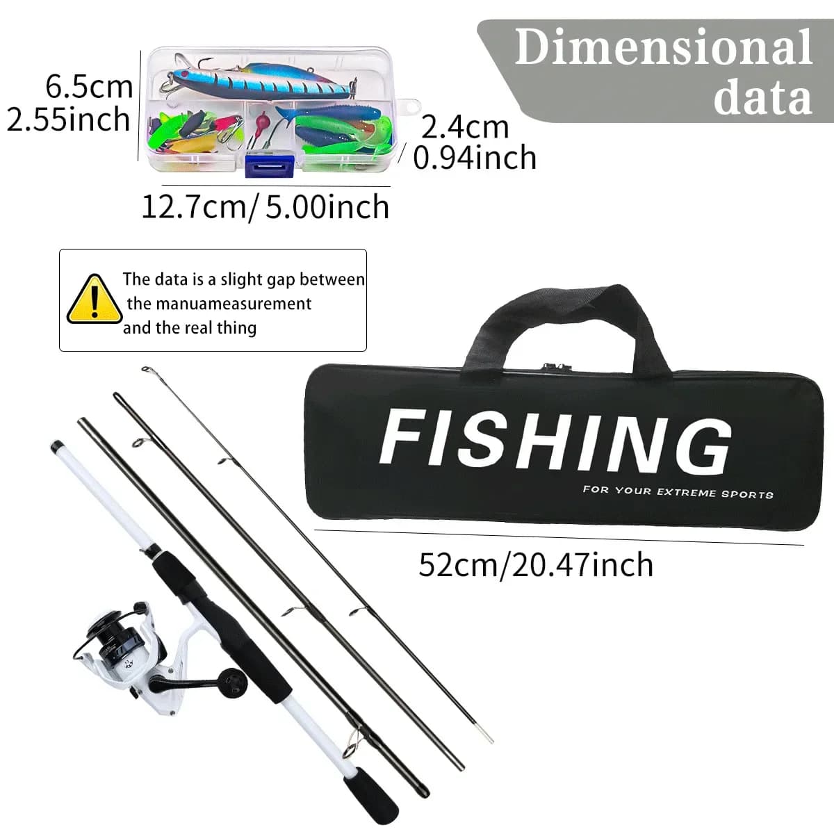 Set di canne da mare Luya con inserto a lancio lungo, ruota girevole, lenza da pesca con esca, set completo di forniture da pesca per pescatori
