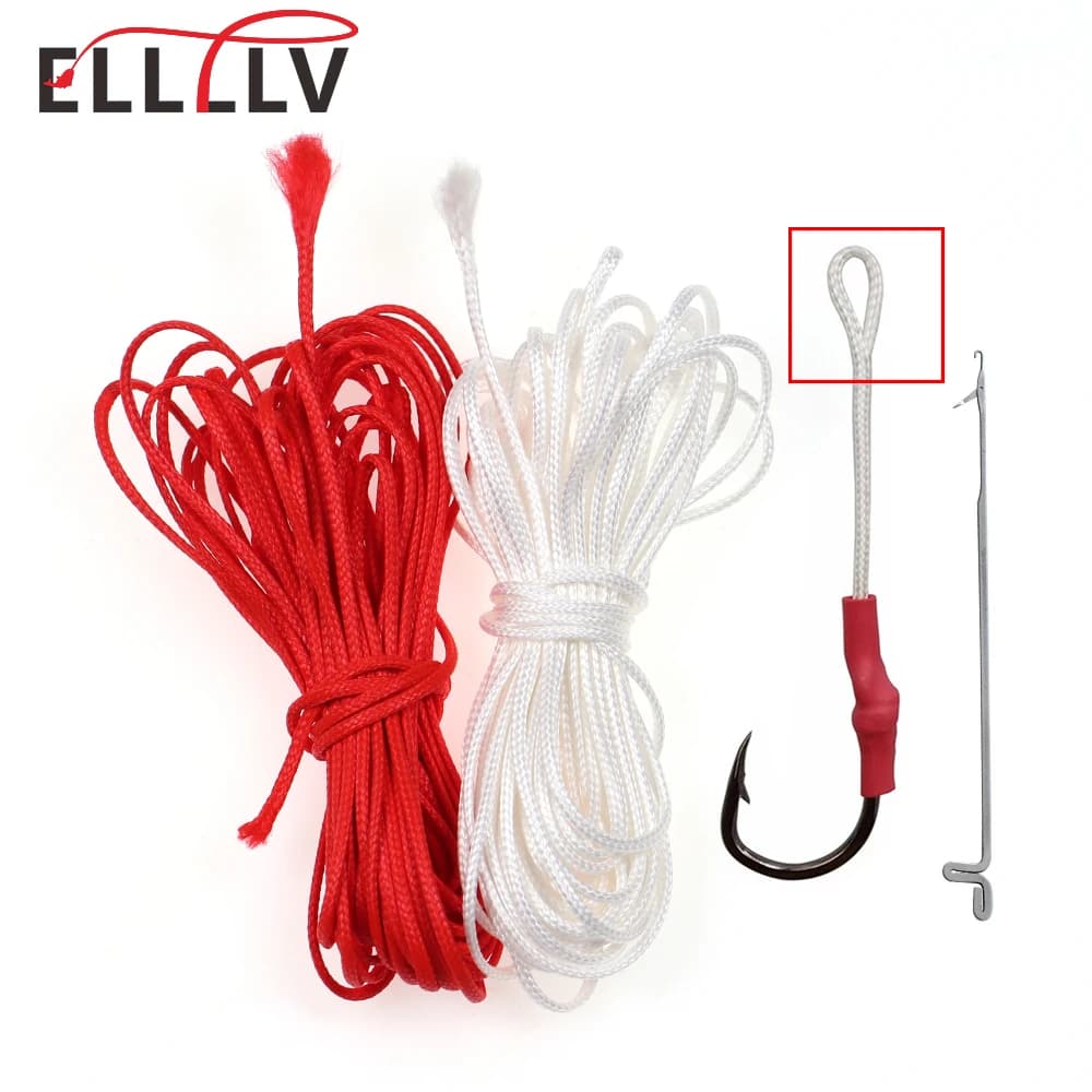 Elllv 5M 16 fili PE linea intrecciata forte corda di assistenza con nucleo cavo per legare jigging gancio pesca con lancia d'acqua salata/immersione