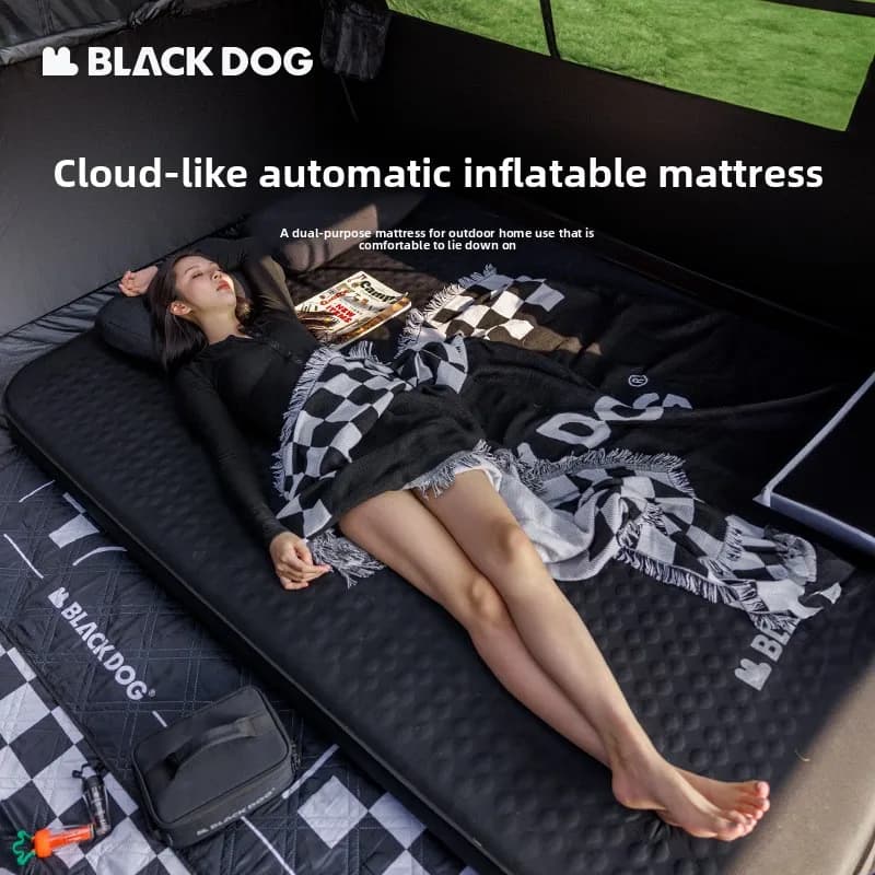 Blackdog Materasso gonfiabile automatico da campeggio all'aperto Letto ad aria Tenda Pavimentazione Cuscino gonfiabile portatile
