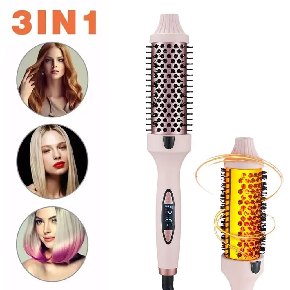 Thermal brush 3 in 1 in one step Hot air pump Plate Temperature settings Hair brush Accessories for salons